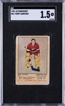 1951/52 Parkhurst #61 Terry Sawchuk Rookie Card – SGC FR 1.5